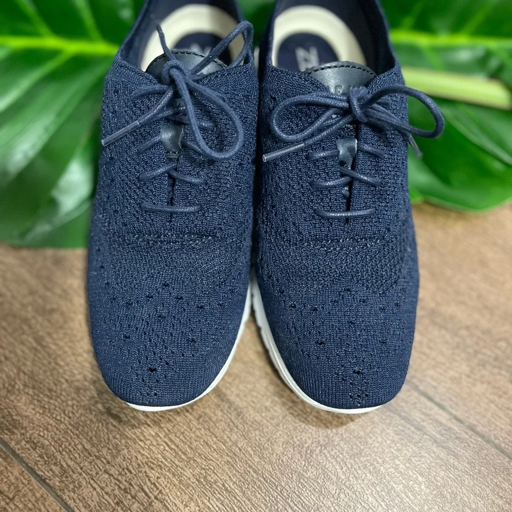 Come Hans ZeroGrand stitch-light Navy Blue oxfords Size 6.5 - Picture 6 of 8